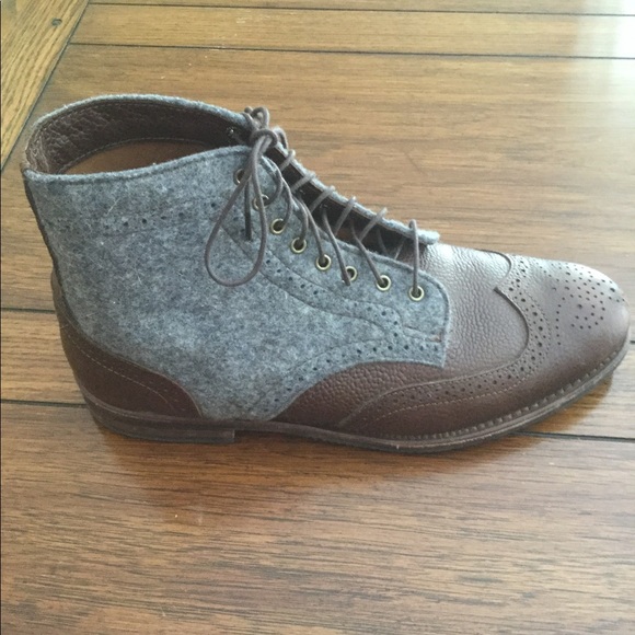 Beautiful ladies leather & wool Demi boot 9 1/2 M - Picture 2 of 7